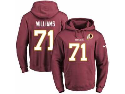 Nike Washington Redskins #71 Trent Williams Burgundy Red Name & Number Pullover NFL Hoodie